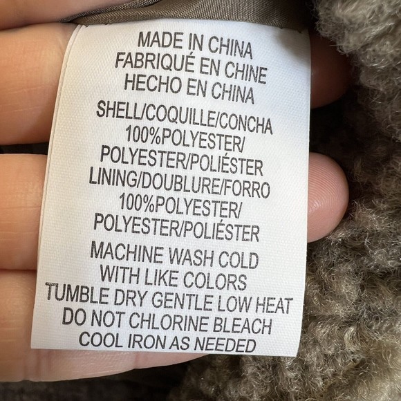 O'Neill Makenna Solid Pile Fleece Jacket Taupe NWT Size Medium - Picture 11 of 13